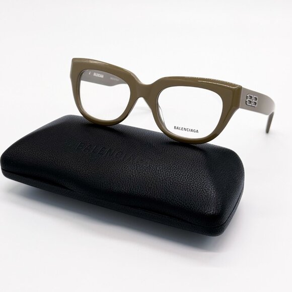 NEW BALENCIAGA BB0239O 004 BROWN CAT EYE WOMEN EYEGLASSES - Picture 1 of 9